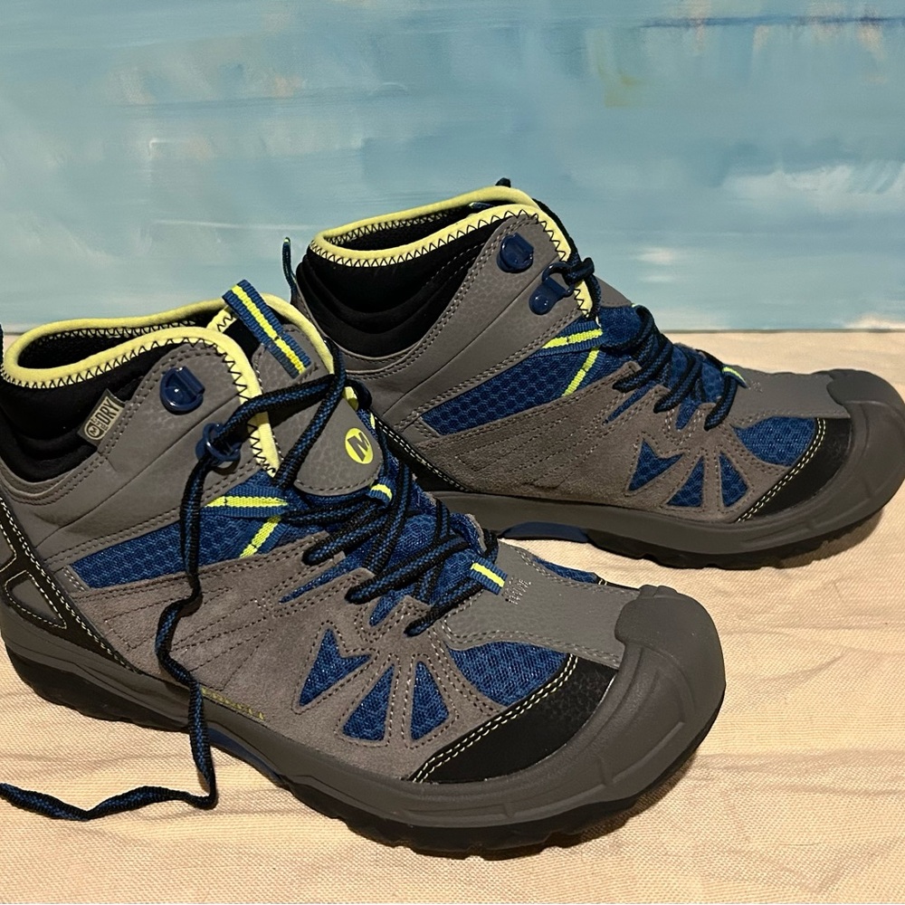 Merrel Gray and Blue Boys Hiking Shoes